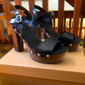 Indigo Studded Wedge Heel